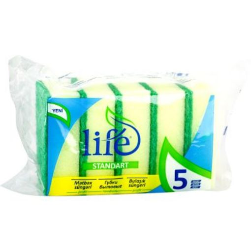 LIFE QAB SÜNGƏRİ 5 Lİ STANDART şəkli