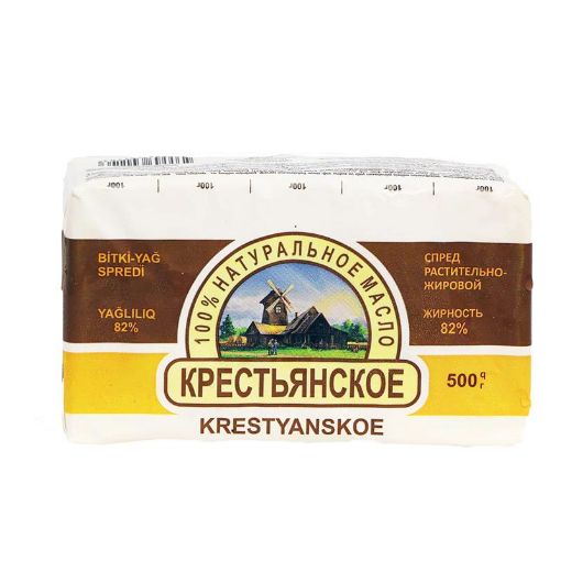 KRESTYANSKOE BİTKİ YAĞ SPREDİ 500 Q 82% şəkli